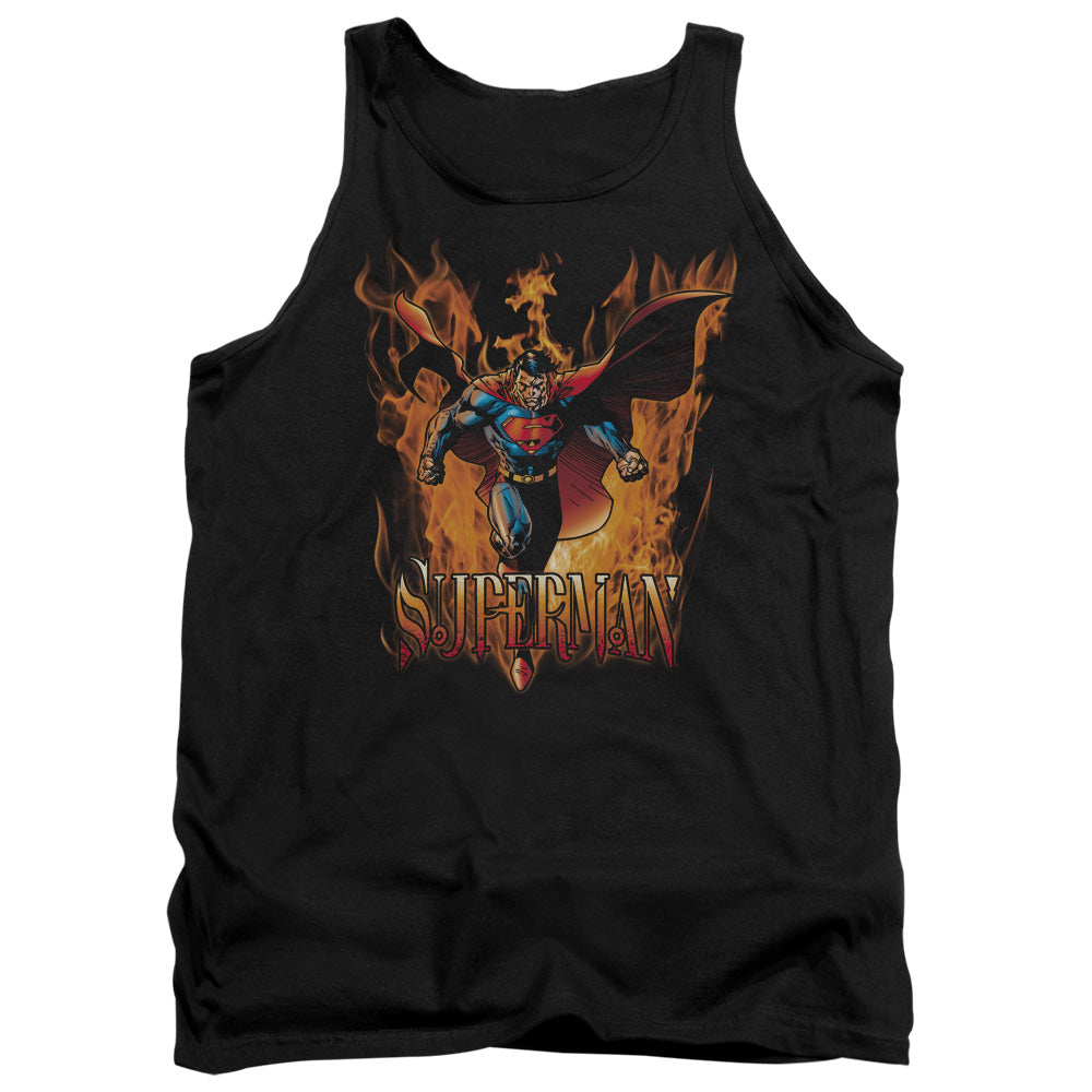 SUPERMAN/THROUGH THE FIRE - ADULT TANK - BLACK