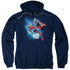 SUPERMAN/CRYSTALLIZE - ADULT PULLOVER HOODIE - NAVY