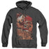 SUPERMAN/SUPES VS DARKSEID - ADULT HEATHER HOODIE - BLACK