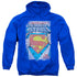 SUPERMAN/LEGENDARY - ADULT PULLOVER HOODIE - ROYAL BLUE