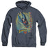 SUPERMAN/BREAKTHROUGH - ADULT HEATHER HOODIE - NAVY
