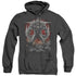SUPERMAN/DOOMSDAY DUST - ADULT HEATHER HOODIE - BLACK