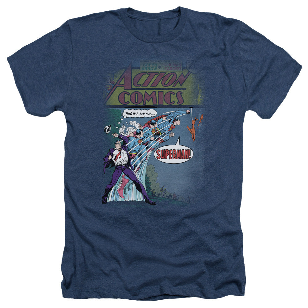 SUPERMAN/QUICK CHANGE - ADULT HEATHER - NAVY