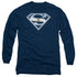SUPERMAN/ARGENTINIAN SHIELD -  L/S ADULT 18/1  - NAVY