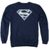 SUPERMAN/ARGENTINIAN SHIELD - ADULT CREWNECK SWEATSHIRT - NAVY