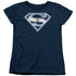 SUPERMAN/ARGENTINIAN SHIELD - S/S WOMENS TEE - NAVY