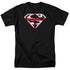 SUPERMAN/ENGLISH SHIELD - S/S ADULT 18/1 - BLACK