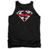 SUPERMAN/ENGLISH SHIELD - ADULT TANK - BLACK