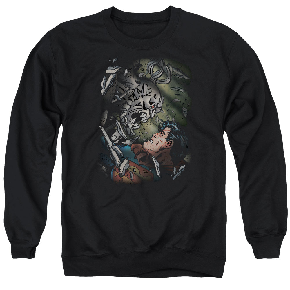 SUPERMAN/EPIC BATTLE - ADULT CREWNECK SWEATSHIRT - BLACK