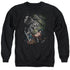 SUPERMAN/EPIC BATTLE - ADULT CREWNECK SWEATSHIRT - BLACK