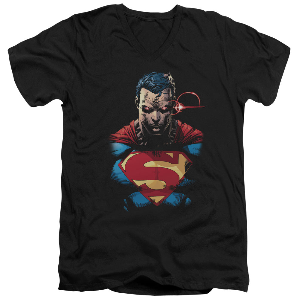 SUPERMAN/DISPLEASED - S/S ADULT V-NECK 30/1 - BLACK