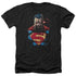 SUPERMAN/DISPLEASED - ADULT HEATHER - BLACK