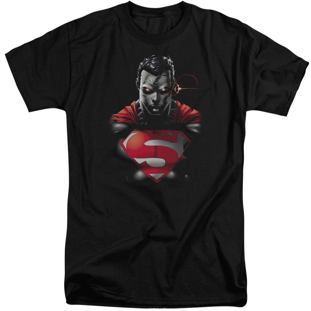 SUPERMAN/HEAT VISION CHARGED - S/S ADULT TALL 18/1 - BLACK