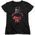 SUPERMAN/HEAT VISION CHARGED - S/S WOMENS TEE - BLACK