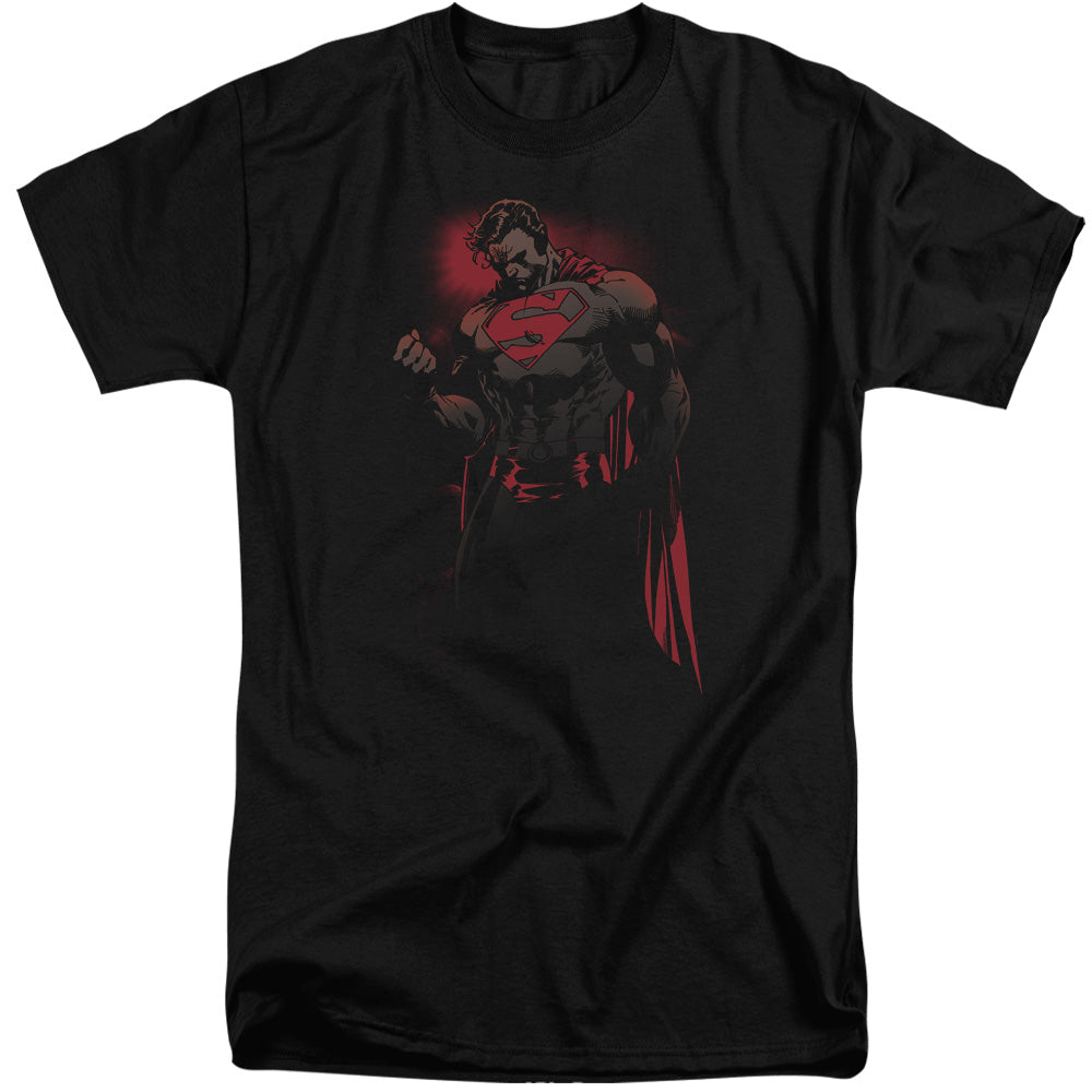 SUPERMAN/RED SON - S/S ADULT TALL 18/1 - BLACK