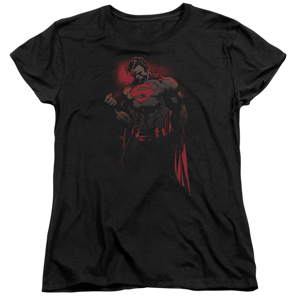 SUPERMAN/RED SON - S/S WOMENS TEE - BLACK