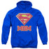 SUPERMAN/SUPER MOM - ADULT PULLOVER HOODIE - ROYAL BLUE