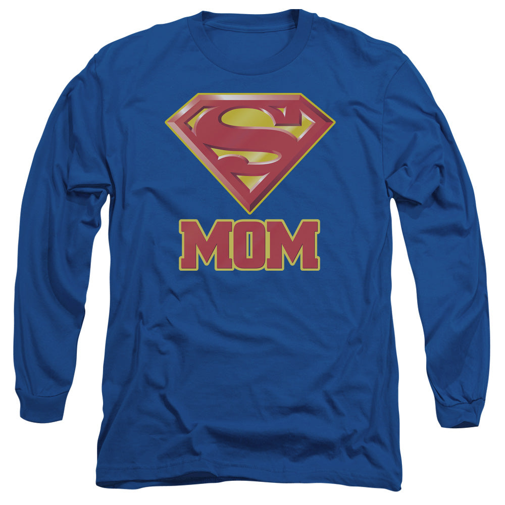 SUPERMAN/SUPER MOM -  L/S ADULT 18/1  - ROYAL BLUE