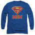 SUPERMAN/SUPER MOM -  L/S ADULT 18/1  - ROYAL BLUE