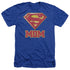 SUPERMAN/SUPER MOM - ADULT HEATHER - ROYAL BLUE