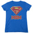 SUPERMAN/SUPER MOM - S/S WOMENS TEE - ROYAL BLUE