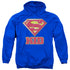 SUPERMAN/SUPER KID - ADULT PULLOVER HOODIE - ROYAL BLUE
