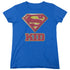 SUPERMAN/SUPER KID - S/S WOMENS TEE - ROYAL BLUE
