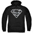 SUPERMAN/SMOKING SHIELD - ADULT PULLOVER HOODIE - BLACK