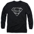 SUPERMAN/SMOKING SHIELD - L/S ADULT 18/1 - BLACK