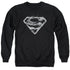 SUPERMAN/SMOKING SHIELD - ADULT CREWNECK SWEATSHIRT - BLACK