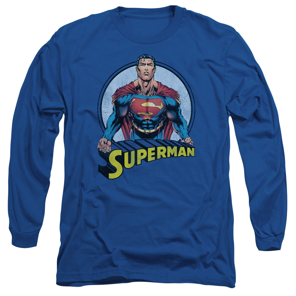SUPERMAN/FLYING HIGH AGAIN - L/S ADULT 18/1 - ROYAL BLUE