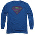 SUPERMAN/LITTLE LOGOS - L/S ADULT 18/1 - ROYAL BLUE