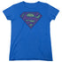 SUPERMAN/LITTLE LOGOS - S/S WOMENS TEE - ROYAL BLUE