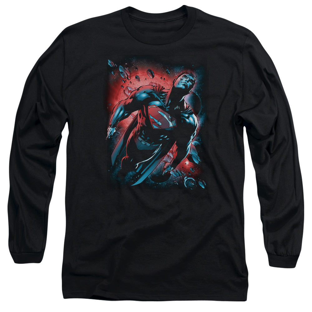 SUPERMAN/RED SUN - L/S ADULT 18/1 - BLACK