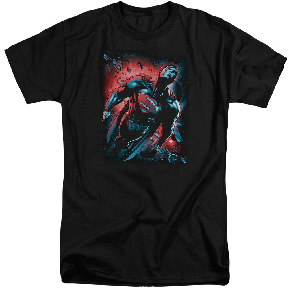 SUPERMAN/RED SUN - S/S ADULT TALL 18/1 - BLACK