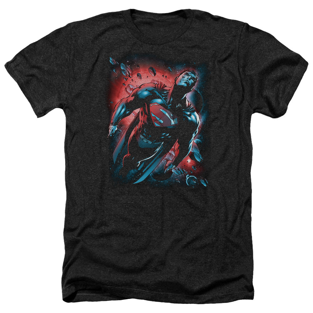 SUPERMAN/RED SUN - ADULT HEATHER - BLACK
