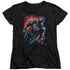 SUPERMAN/RED SUN - S/S WOMENS TEE - BLACK