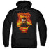 SUPERMAN/MAN ON FIRE - ADULT PULLOVER HOODIE - BLACK