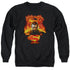 SUPERMAN/MAN ON FIRE - ADULT CREWNECK SWEATSHIRT - BLACK
