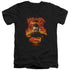 SUPERMAN/MAN ON FIRE - S/S ADULT V-NECK 30/1 - BLACK
