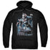 SUPERMAN/NIGHT FIGHT - ADULT PULLOVER HOODIE - BLACK