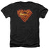 SUPERMAN/HOT METAL - ADULT HEATHER - BLACK