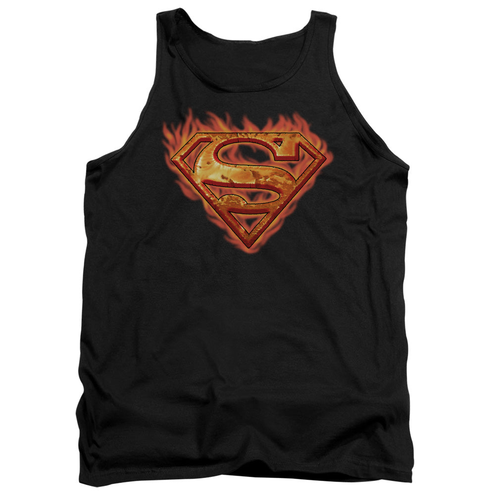 SUPERMAN/HOT METAL - ADULT TANK - BLACK