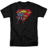 SUPERMAN/SUPERMAN & LOGO - S/S ADULT 18/1 - BLACK