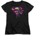 SUPERMAN/BIZARRO & LOGO - S/S WOMENS TEE - BLACK