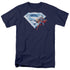 SUPERMAN/SUPERMAN & CRYSTAL LOGO - S/S ADULT 18/1 - NAVY