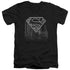 SUPERMAN/SKYLINE - S/S ADULT V-NECK 30/1 - BLACK