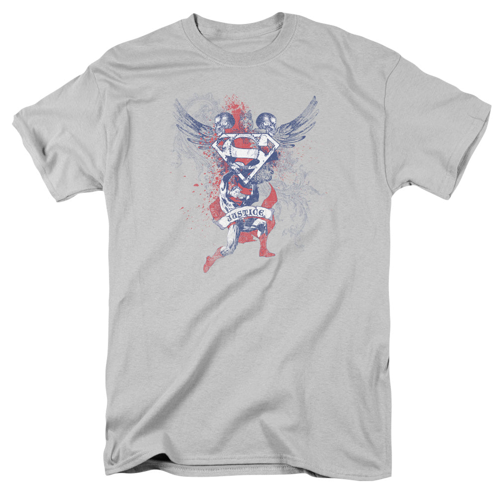 SUPERMAN/JUSTICE UPHELD - S/S ADULT 18/1 - SILVER