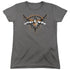 SUPERMAN/TAKE WING - S/S WOMENS TEE - CHARCOAL