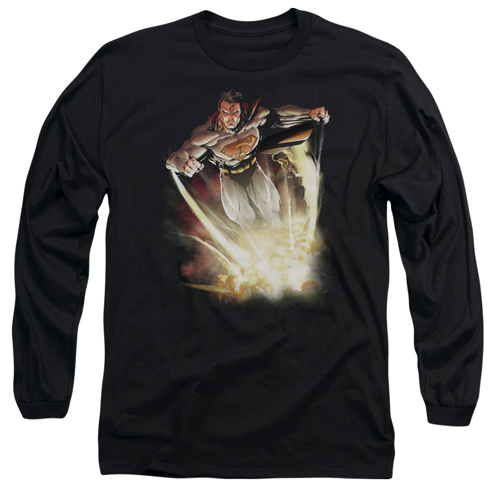 SUPERMAN/EXPLOSIVE - L/S ADULT 18/1 - BLACK